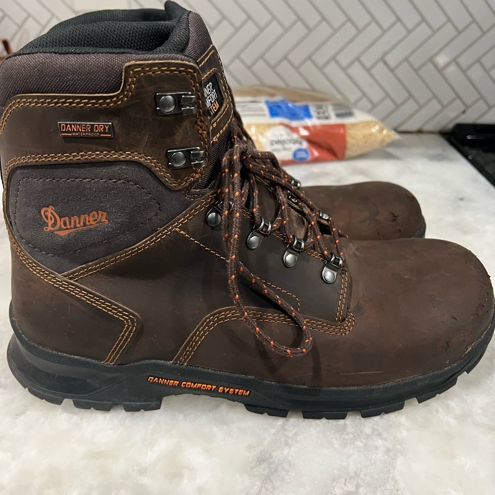 DANNER® CRAFTER 6" BROWN COMPOSITE TOE WATERPROOF WORK BOOTS 12435 - Size 10